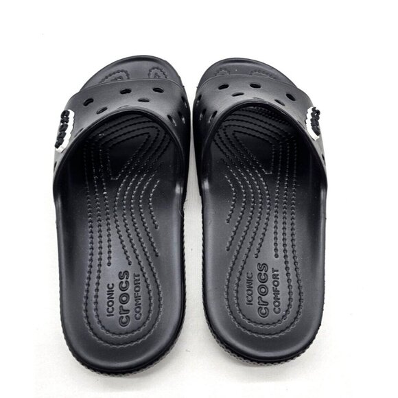 CROCS UNISEX SLIDERS Slip on Sandals Black W 7/M 5 - Picture 3 of 5